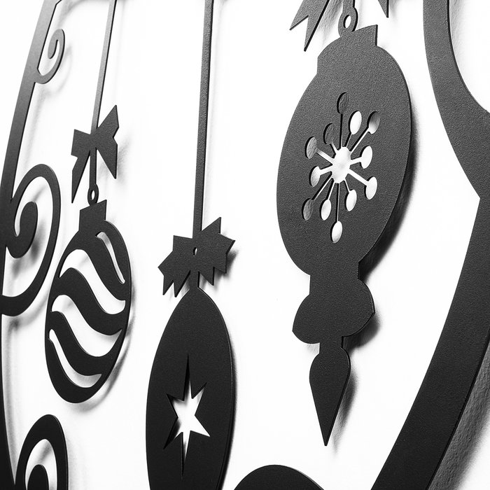 Wallity Accesorio Decorativo de Pared de Metal XMASBLACK - 028 Negro 60 x 64 cm